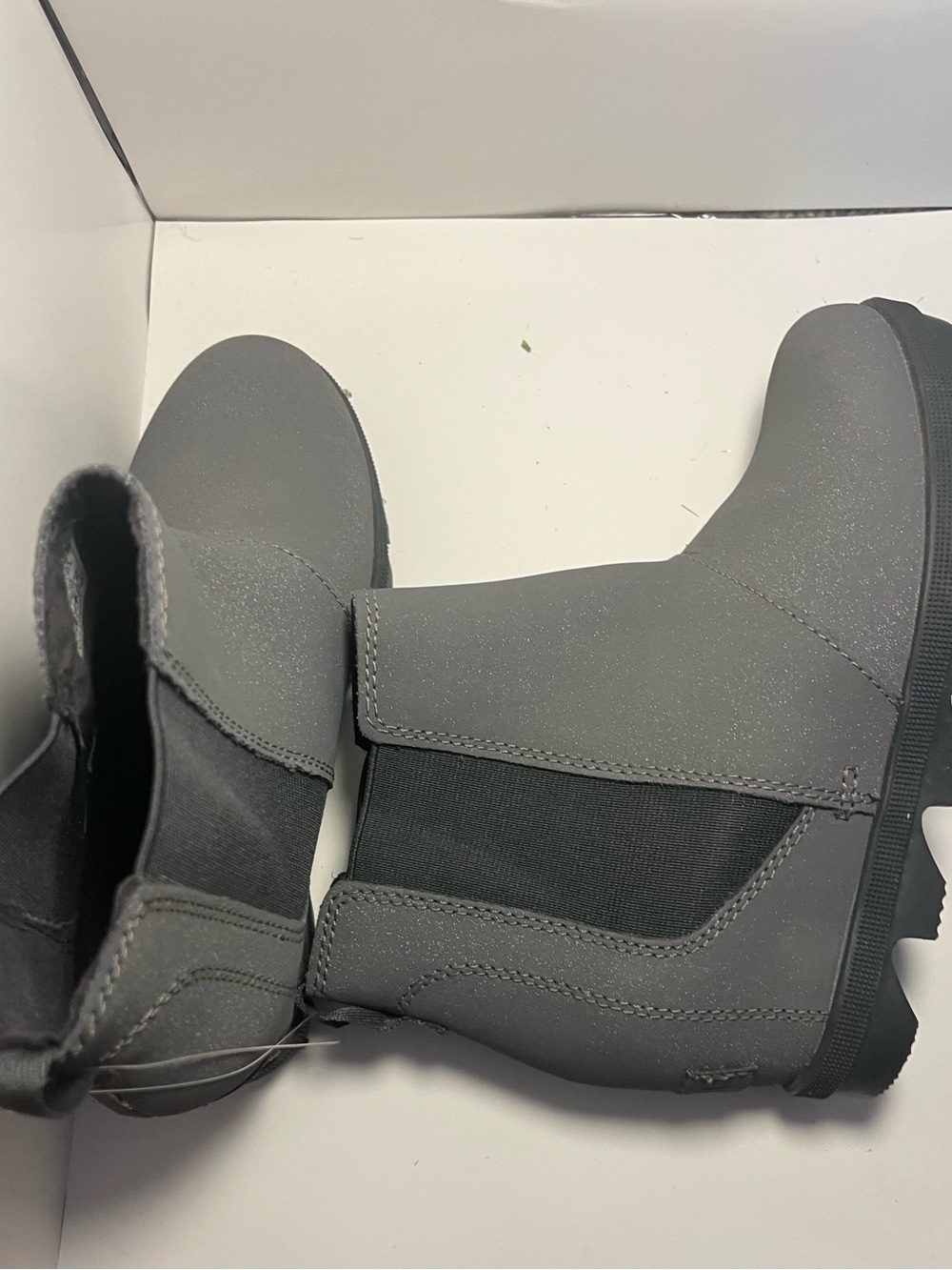 Kids Gray Sorel Boots - Stylish Slip-On Ankle Boots